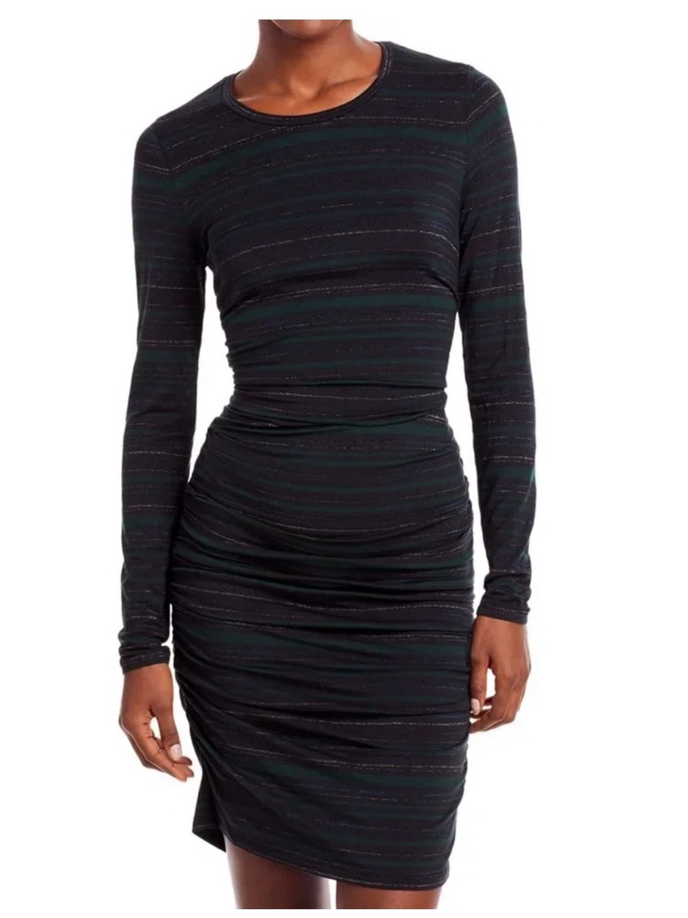 NWT Veronica Beard  Woman’s Daphne Metallic Pinstripe T Shirt Dress